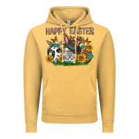 Vintage Mustard Western Happy Easter Vintage Hoodie - Neo Western