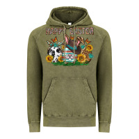 Vintage Olive Western Happy Easter Vintage Hoodie - Neo Western