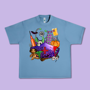 Zombie Nurse   Halloween Urban Heavy Tee Designed By Adodesignshop