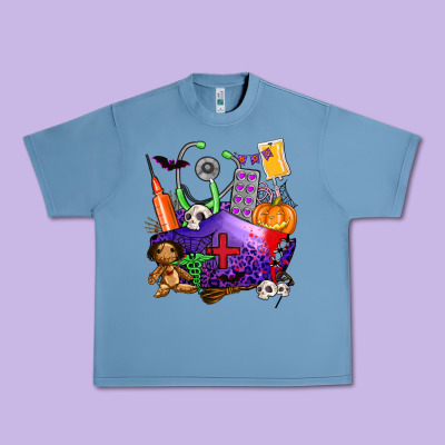 Zombie Nurse   Halloween Urban Heavy Tee Designed By Adodesignshop