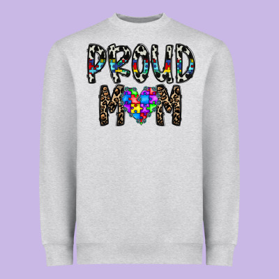 Proud Mom Heavyweight Sweatshirt Designed By Cowhidedigitalart
