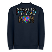 Navy proud mom Heavyweight Sweatshirt - CowhideDigitalArt