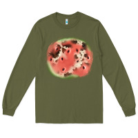 Army Green watermelon cowhide patch3 Long Sleeve Tee - JahusDesignShop