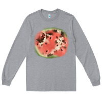 Heather Grey watermelon cowhide patch3 Long Sleeve Tee - JahusDesignShop