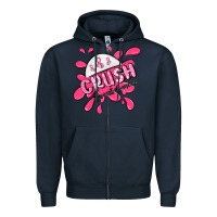 Navy crush breast cancer Zipper Hoodie - MaliasSmallBusiness