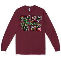 Burgundy texas tx christmas Long Sleeve Tee - AdoDesignShop