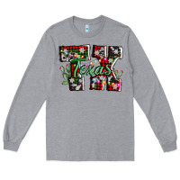 Heather Grey texas tx christmas Long Sleeve Tee - AdoDesignShop