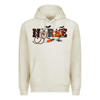 Oatmeal Heather Halloween Nurse Premium Hoodie - RanaPortraitStore
