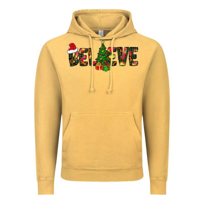 Believe Christmas Vintage Hoodie by CowhideDigitalArt | Teevron