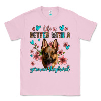 Bubblegum Pink life is better with a german shepherd Classic Tee - Jasminsmagicworld