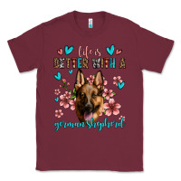Burgundy life is better with a german shepherd Classic Tee - Jasminsmagicworld