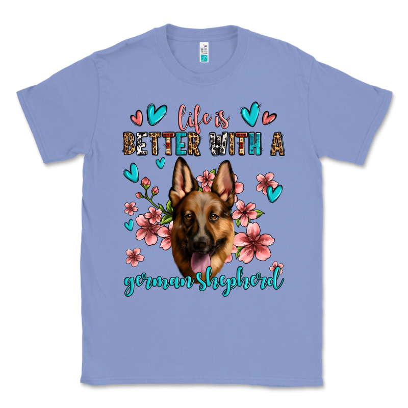 Life Is Better With A German Shepherd Classic Tee by Jasminsmagicworld | Teevron