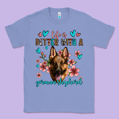 Life Is Better With A German Shepherd Classic Tee Designed By Jasminsmagicworld