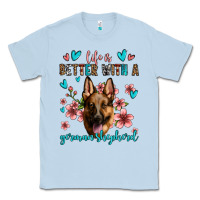 Dusty Blue life is better with a german shepherd Classic Tee - Jasminsmagicworld