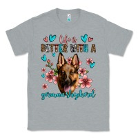 Heather Grey life is better with a german shepherd Classic Tee - Jasminsmagicworld