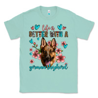 Seafoam life is better with a german shepherd Classic Tee - Jasminsmagicworld