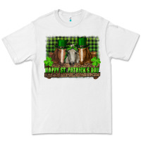 White happy st. patricks day horses with leprechaun Premium Tee - RanaPortraitStore