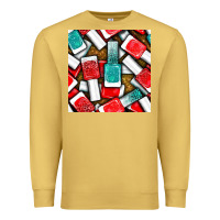 Antique Gold nail polish with glitter seamless pattern bbs Premium Sweatshirt - BundleAndBundleShop