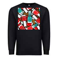 Black nail polish with glitter seamless pattern bbs Premium Sweatshirt - BundleAndBundleShop
