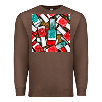 Chestnut nail polish with glitter seamless pattern bbs Premium Sweatshirt - BundleAndBundleShop