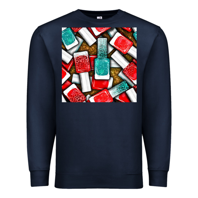 Nail Polish With Glitter Seamless Pattern Bbs Premium Sweatshirt by BundleAndBundleShop | Teevron