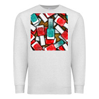 Oatmeal Heather nail polish with glitter seamless pattern bbs Premium Sweatshirt - BundleAndBundleShop