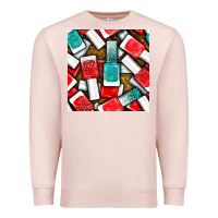 Pale Pink nail polish with glitter seamless pattern bbs Premium Sweatshirt - BundleAndBundleShop