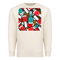 Sandshell nail polish with glitter seamless pattern bbs Premium Sweatshirt - BundleAndBundleShop