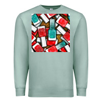 Seafoam nail polish with glitter seamless pattern bbs Premium Sweatshirt - BundleAndBundleShop