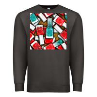 Smoke nail polish with glitter seamless pattern bbs Premium Sweatshirt - BundleAndBundleShop