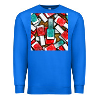 True Royal nail polish with glitter seamless pattern bbs Premium Sweatshirt - BundleAndBundleShop