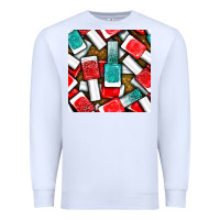 White nail polish with glitter seamless pattern bbs Premium Sweatshirt - BundleAndBundleShop