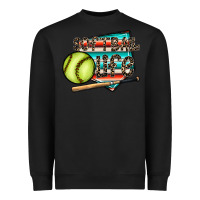 Black softball life Heavyweight Sweatshirt - CowhideDigitalArt