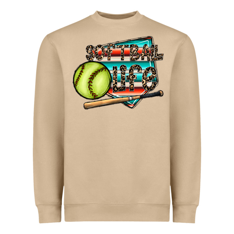 Softball Life Heavyweight Sweatshirt by CowhideDigitalArt | Teevron