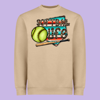 Softball Life Heavyweight Sweatshirt Designed By Cowhidedigitalart
