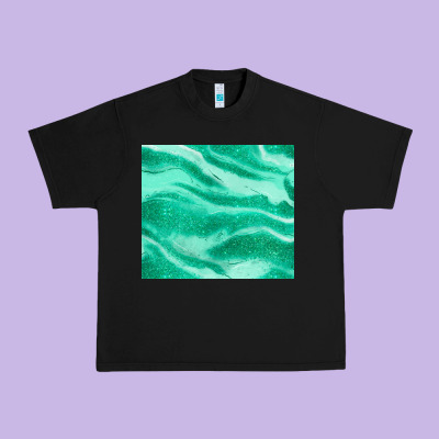 Green Glitter Urban Heavy Tee Designed By Jahusdesignshop