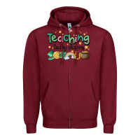 Burgundy teaching lucky charm Zipper Hoodie - MaliasSmallBusiness