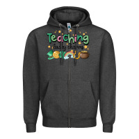 Charcoal Heather teaching lucky charm Zipper Hoodie - MaliasSmallBusiness