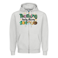 Dove Grey teaching lucky charm Zipper Hoodie - MaliasSmallBusiness