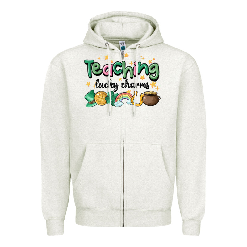 Teaching Lucky Charm Zipper Hoodie by MaliasSmallBusiness | Teevron