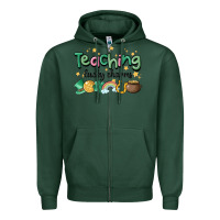 Sports Green teaching lucky charm Zipper Hoodie - MaliasSmallBusiness