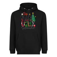 Black too cute to wear ugly  christmas Heavyweight Hoodie - MaliasSmallBusiness