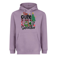 Lavender too cute to wear ugly  christmas Heavyweight Hoodie - MaliasSmallBusiness