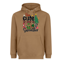 Toasted Coconut too cute to wear ugly  christmas Heavyweight Hoodie - MaliasSmallBusiness