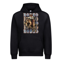 Black Rodeo Cowboy bull western Urban Hoodie - HowdyJamesFarm