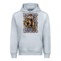Heather Grey Rodeo Cowboy bull western Urban Hoodie - HowdyJamesFarm