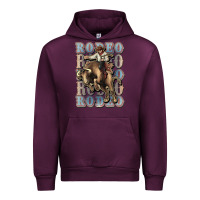 Mauve Wine Rodeo Cowboy bull western Urban Hoodie - HowdyJamesFarm