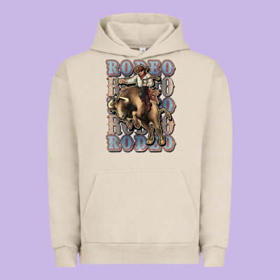 Rodeo Cowboy Bull Western Urban Hoodie Designed By Howdyjamesfarm