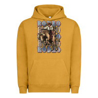 Pigment Peanut Butter Rodeo Cowboy bull western Urban Hoodie - HowdyJamesFarm