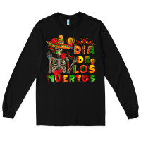 Black dia de los muertos Long Sleeve Tee - AdoDesignShop